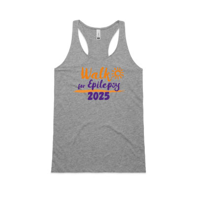 W4E25 Women's Balance Racerback Orange & Purple Logo  Thumbnail